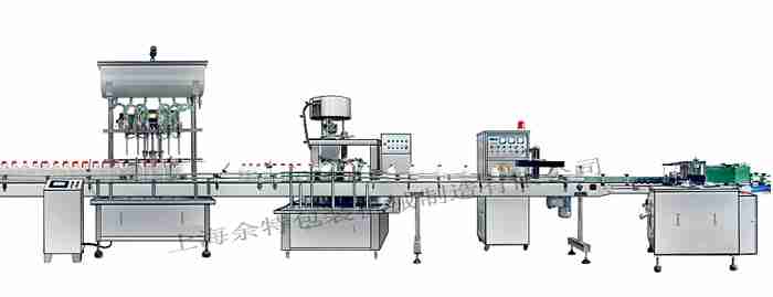 GZF-6L直列式裝機(jī)、自動(dòng)鎖蓋機(jī)、鋁箔封口、糨糊貼標(biāo)灌裝線